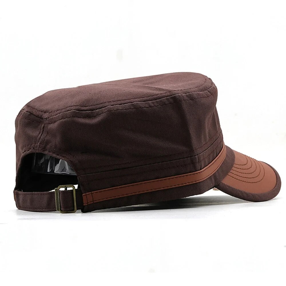 カジュアル士官候補生帽子男フラットトップキャップファッション - Dad Hat Cotton のレビューと価格