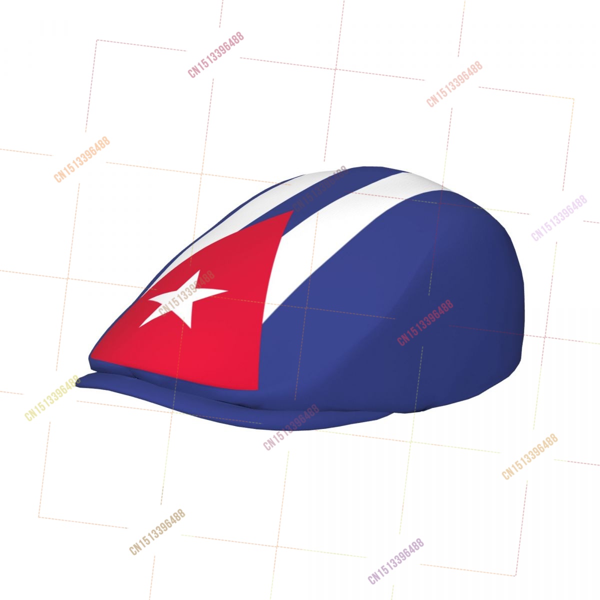 キューバ国旗柄 メンズ レディース フラット アイビーキャッ - Newsboy Cap Ivy のレビューと価格