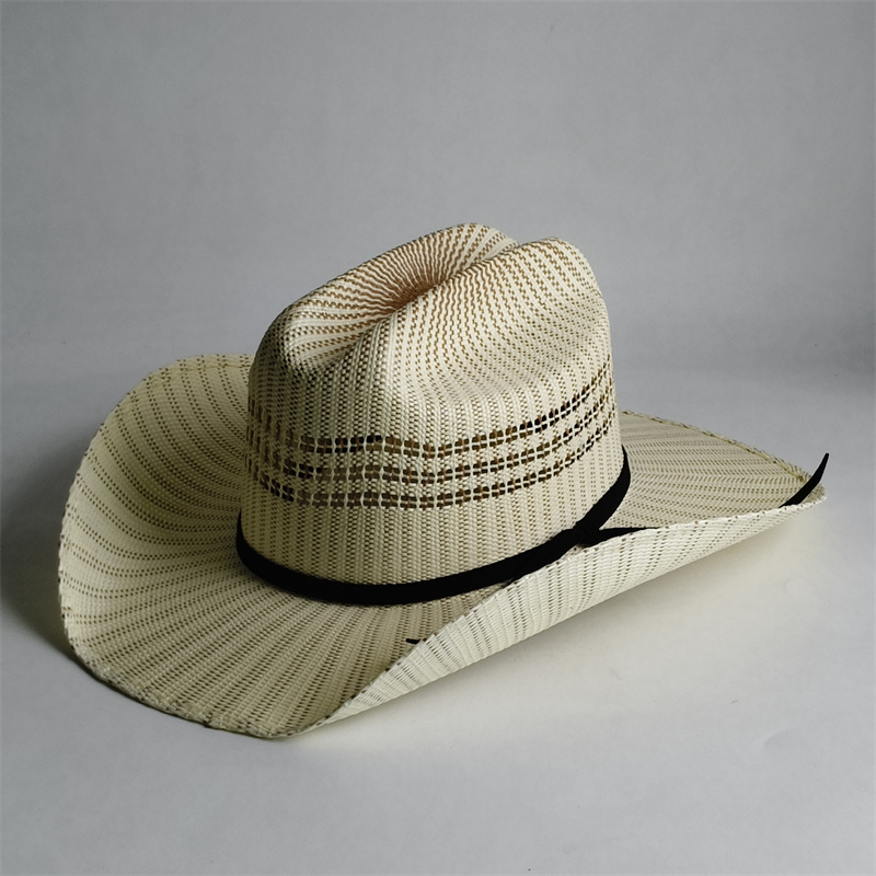 カラフルなロールカフハット、男女兼用のヴィンテージ風カールし - Cowboy Hat Straw のレビューと価格