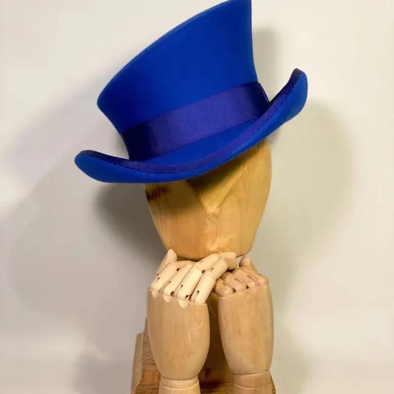 ウールフェルトのトップハット、ブルーリボン付きフェドラ、マジ - Fedora Hat Wool のレビューと価格